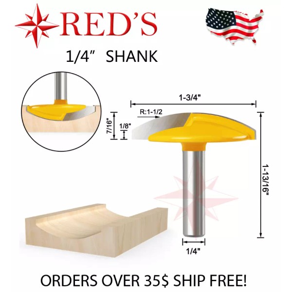 REDS Y80952-4 - 1-3/4 DIA Cove Crown or Bowl Router