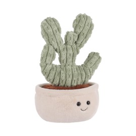 Apricot Lamb Potted Cactus Plant Plush Stuffed Animals for Kids, Soft Cute Plush Toys for Baby Girl and Boy, Fluffy Potted Cactus Plant Green 11.1 Inches