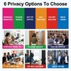 Office Door Sign With Adjustable Stand, 6 Options Privacy Slider