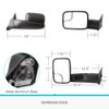 YITAMOTOR Towing Mirrors Compatible with 1994-2001 Dodge Ram 1500, 1994-2002
