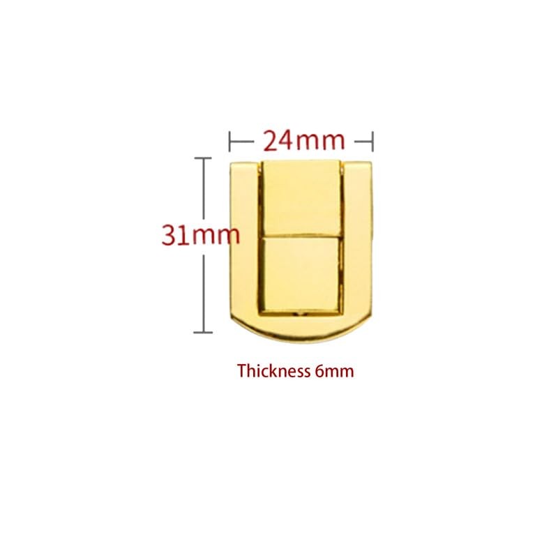 6pcs Toggle Catch Lock,Antique Vintage Lock, RETR Golden Hasp with