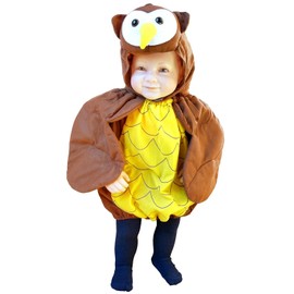 Ikumaal Owl Costume, F68 92-98, Fancy Dress Costumes for Small Child Baby Babies, Owl Bird Forest Animal Costume Carnival Toddler