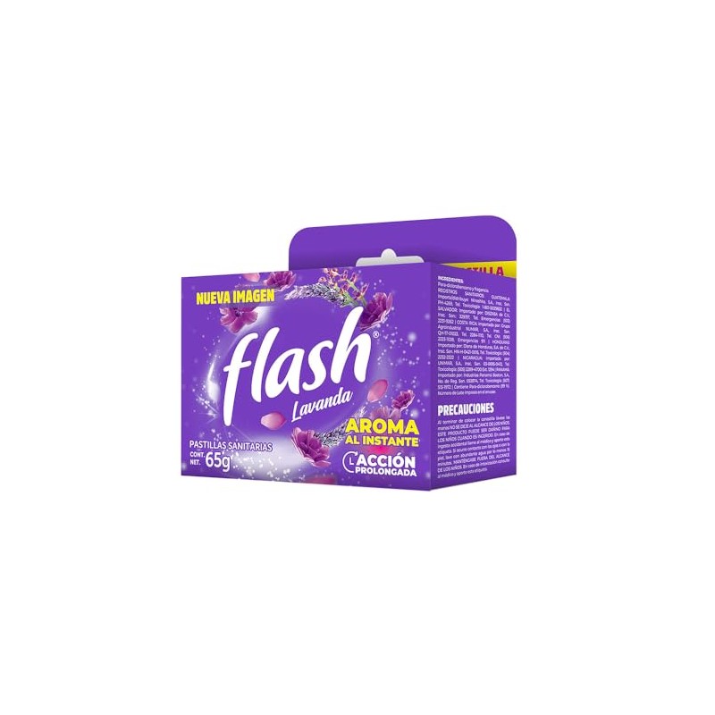 Flash Pastilla Sanitaria En Canastilla Lavanda 65gr