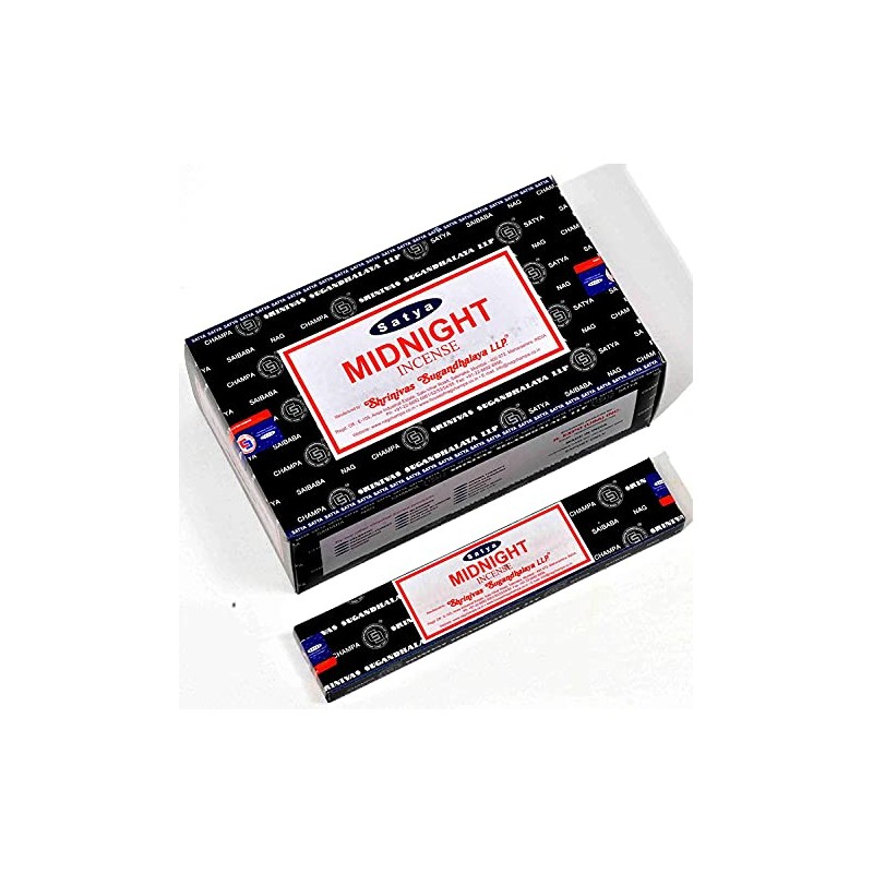 Satya Nag Champa Midnight Incense Sticks - Box 12 Packs