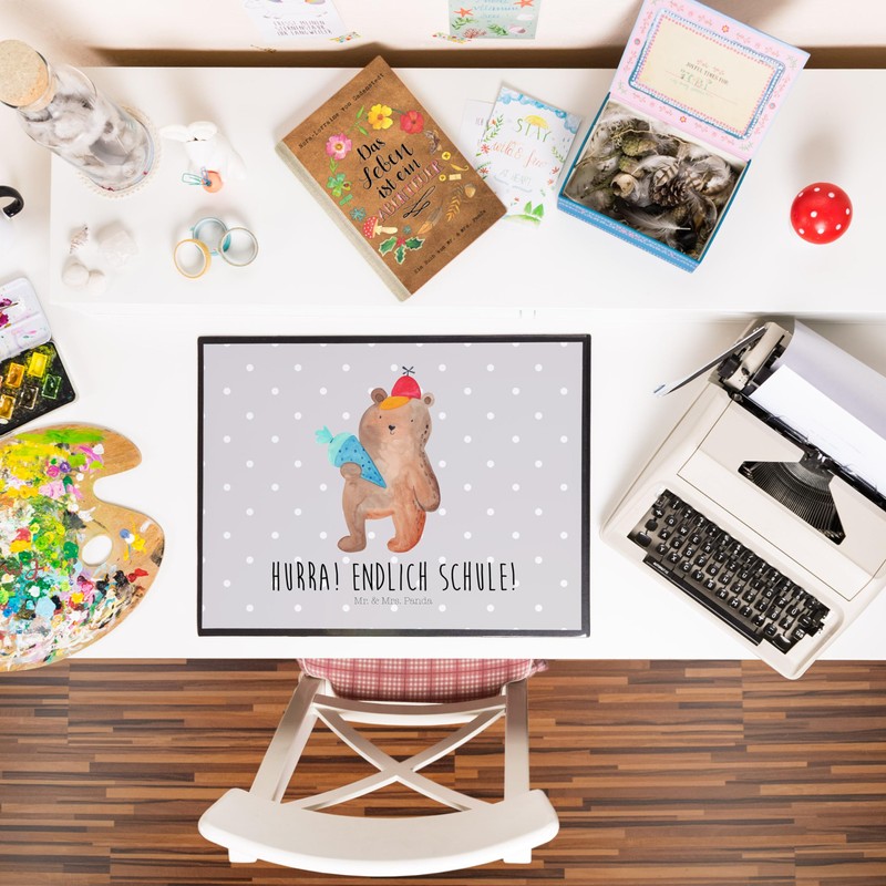 Mr. & Mrs. Panda Desk Mat Bear School Cone -