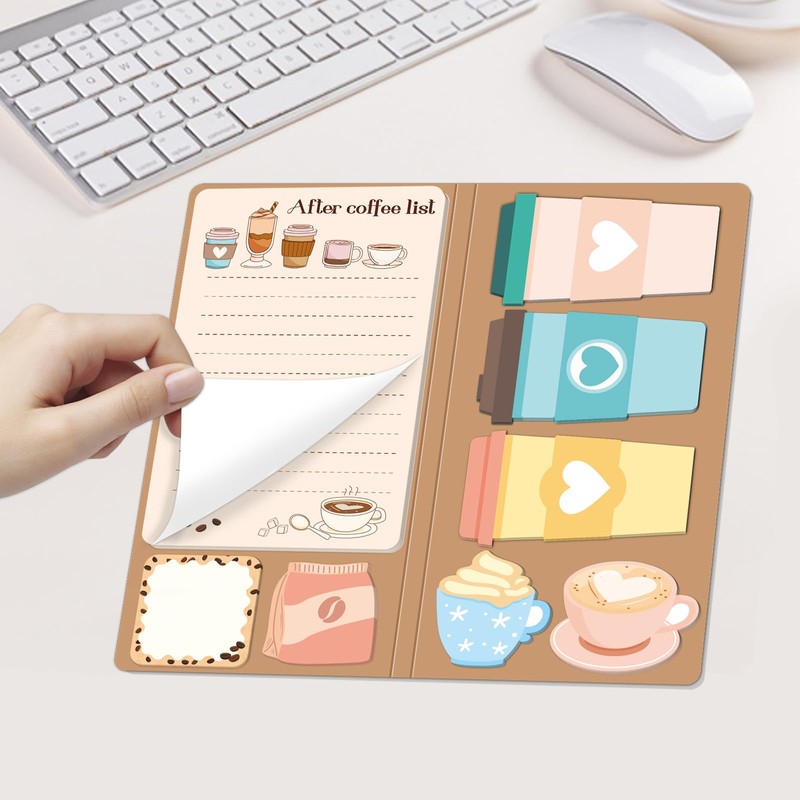 Fancy Land Coffee Cup Sticky Notes Set Cute Sticky Notepads