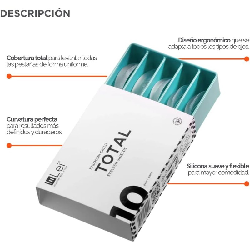 InLei Total Eyelash Shields – Moldes de Silicón para Lifting