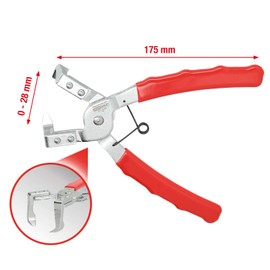 KS Tools 911.8182 Clip Pliers for Disassembly of Plastic Expansion Rivets, Impact Rivets and Clips, Angled