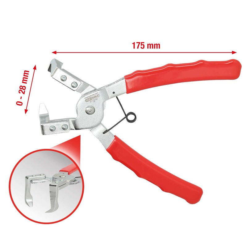 KS Tools 911.8182 Clip Pliers for Disassembly of Plastic Expansion