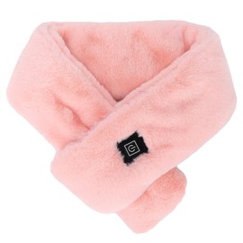 USB Heated Scarf Adjustable Neck Heating Scarf Detachable Plush Warming Neck Wrap ScarfPink