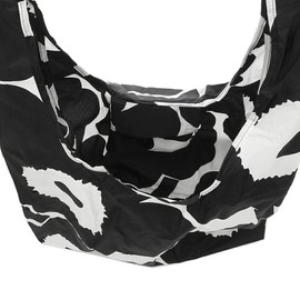 Marimekko Women's Tote Bag, Eco Bag, 049527, 091492, 091493, 091671, 048852, 040470, 048853, 048854, 049507 SMARTBAG LOGO BAG, (14) Black/White (190)