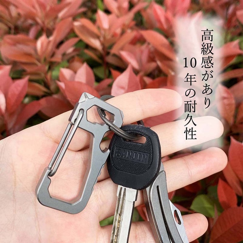 [LibCamp] Keychain Carabiner Titanium Alloy Key Ring Keychain EDC Multi