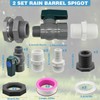 2 Set Rain Barrel Spigot Kit, KLHCDUO Rain Barrel Faucet