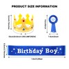 WILLBOND Birthday King Crown, Birthday Sash and Button Pins Birthday