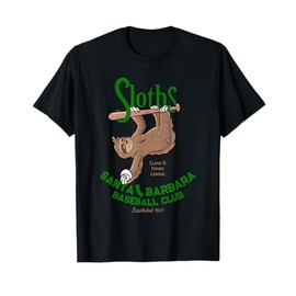 Santa Barbara Sloths Minor League Retro Baseball Team T-Shirt