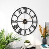 Evursua 24 inch Thicken & Heavy Large Metal Wall Clocks