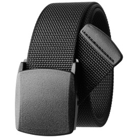 [No Border] FABLT N38 Lightweight Nylon Belt, 1.5 inches (38 mm) Wide, Made in Japan, Black
