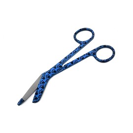 Lister Bandage Scissors 5.5" Surgical Instruments Made of Premium Grade Stainless Steel Ideal for EMTs, Medical Students, Paramedics, Doctors, Veterinarians, Nurses, Comes with Paws Pattern, Blue