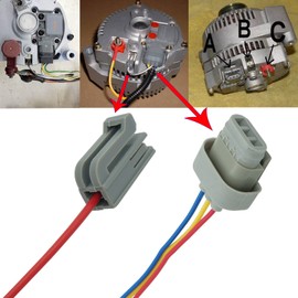 Micarun for Ford Alternator Voltage Regulator Stator Wire Plug Pigtail Harness Connector Repair Lead Set ASI 2G 3G 4G with 3G Stator Lead for Lincoln Mercury Mazda 1984-Up Electric Systems Update
