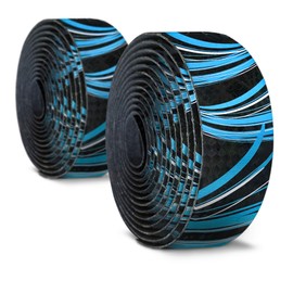 Alien Pros Bike Handlebar Tape Carbon Fiber (Set of 2) Black Blue - Enhance Your Bike Grip with These Bicycle Handle bar Tape - Wrap Your Bike for an Awesome Comfortable Ride