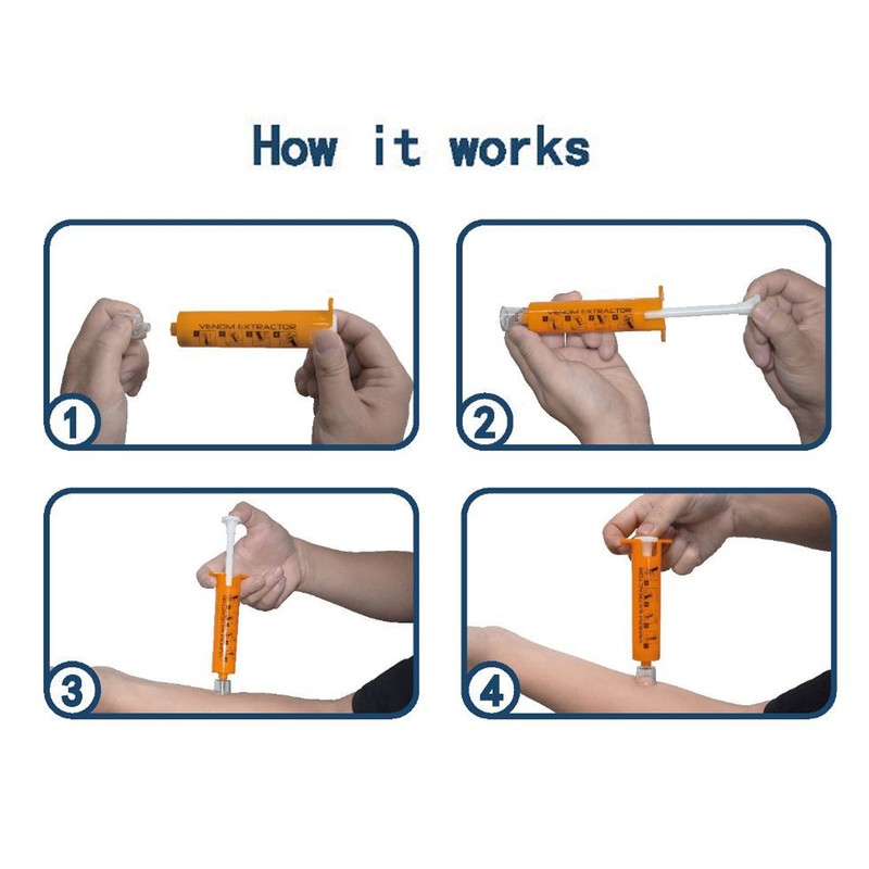 Bite Sting Extractor Kit Suction Tool Pump Insect Bug Bee