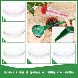 GCFTIFF 9pcs Seed Spreader Set,Adjustable Mini Sowing Seeds Dispenser, Handheld Mini Seedlings Dibber and Widger Garden Hand Tool, Ideal Gardening Tools for Small Seeds of Flowers, Vegetables