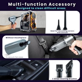 DioniVi Wireless Car Vacuum Cleaner - 9000Pa High Power Vacuum Cordless Cleaner Mini Vacuum Cleaner & Air Duster 80W