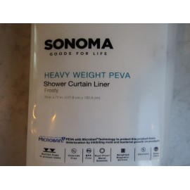 NIB Sonoma Goods for Life Heavy Weight Peva Shower Curtain Frosty Liner w/Metal