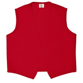 Unisex Vest No Pocket No Buttons– Made in The USA - Red, Medium