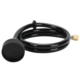 LukLoy Cabezal rociador de tazón de champú certificado UPC con manguera de goma negra, pieza de repuesto profesional para fregadero de salón para salón, peluquería, spa, hilo de 1/4 pulgadas