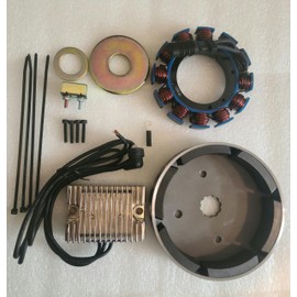 32amp charging Kit w/chrome regulator for Harley Evolution 1989-1996 FLT FLH (except EFI) 1989-1999 Softail, 1991-1998 Dyna and1989-1994 FXR models (Not for Sportster models.)…