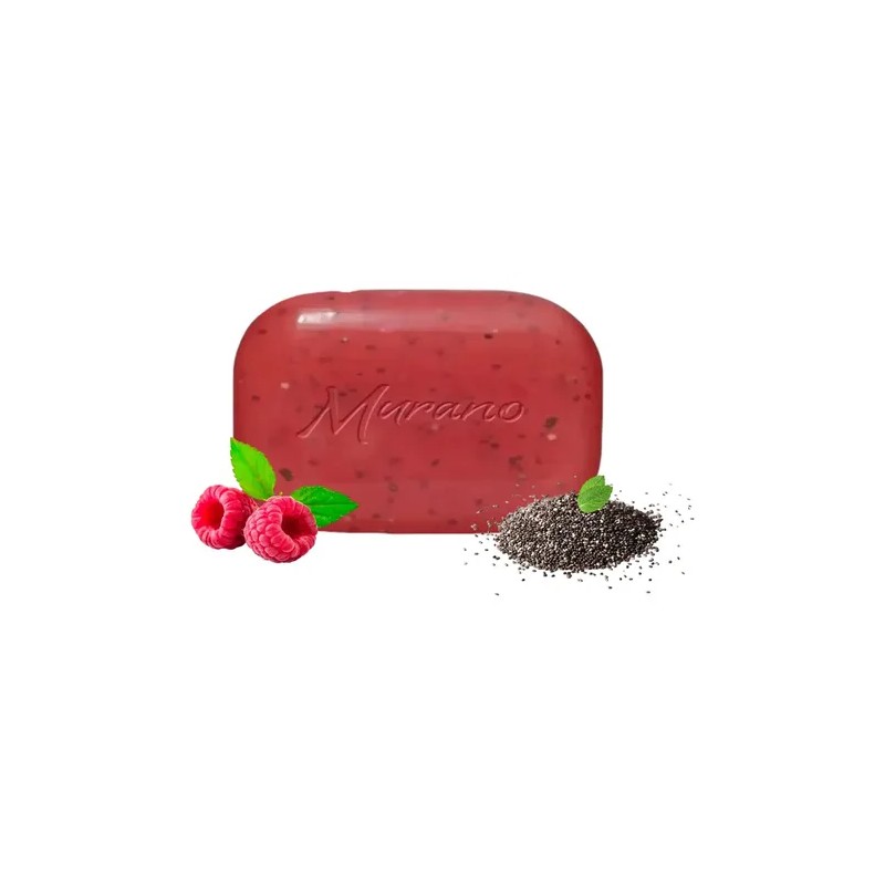 Jabón Barra Murano Exfoliante Corporal Frambuesa Chía 150g