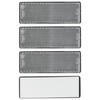 Rectangular Reflectors for Sticking, Pack of 4, White, 88 x