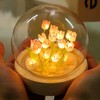 LED Tulip Night Light 16 Flowers in Glass Dome with