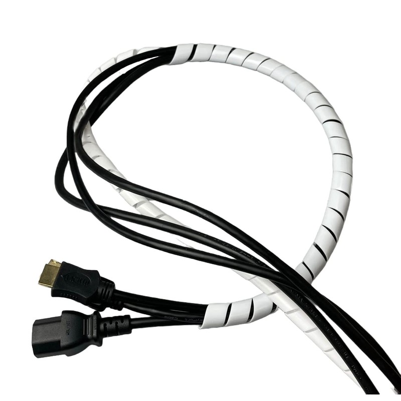 On1shelf® Cable Tidy Spiral Wrap, White- 12mm (2m)