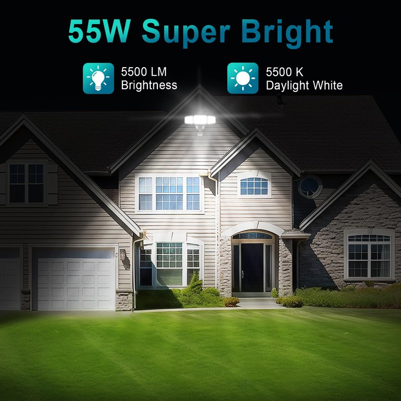 USTELLAR 55W Plug in Motion Sensor Lights Outdoor, Flood Lights