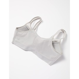 B Bui Di Women's Bra, Lightweight, Stomach Resistant, Half-top Bra, Cool Bra, Web Limited, Suzubbra, Wireless, Absorbent, Quick Drying, Mesh, gray (light gray)
