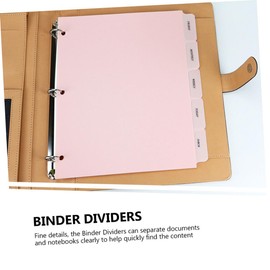 VILLFUL 5sheets Binder Dividers Tabs for Organizing Notebooks Reports and Journals File Dividers for Students and Professionals Punch Design