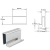 CHENJIN 4PCS Glass Door Handle 1.6 Inch Stainless Steel Window