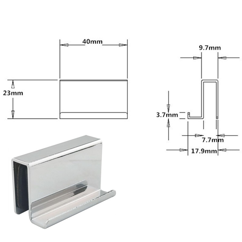 CHENJIN 4PCS Glass Door Handle 1.6 Inch Stainless Steel Window