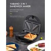 Yabano Sandwich Maker, 3 in 1 Waffle Maker, Toaster and