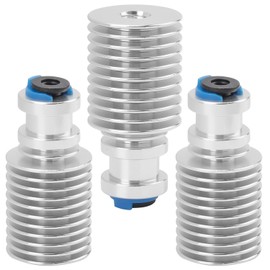 PAGOW V6 Heat Sink 1.75mm, Aluminum Cooler Heatsink,3D Printer Radiator for V6 Prusa i3 MK3 J-Head Extruder Hotend Bowden,Remote Built-in Bowden Tube Connector with Collet Clip (3 PCS)