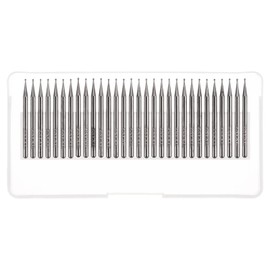 sourcing map 30pcs Diamond Grinding Burrs Carving Bits 1mm Ball Shape Head Mounted Point 1/8 Shank for Rotary Tool