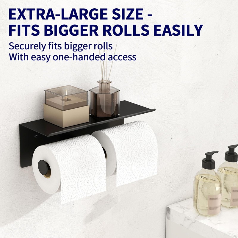 YUMORE Toilet Paper Holder, 304 Stainless Steel Bathroom Double Roll