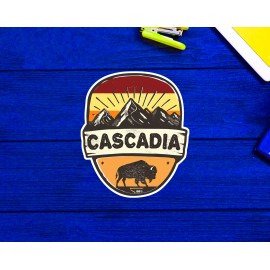 Cascadia Oregon Washington British Columbia Vancouver Seattle Sticker 3"