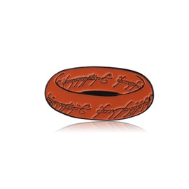 PLITI Lord Rings Inspired Gift Lord Rings Fans Gift The One Ring Brooch Pin For Movie Lover (orange ring pinCA)