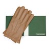 Downholme Classic Leather Cashmere Lined Gloves for Men (Tan, M)