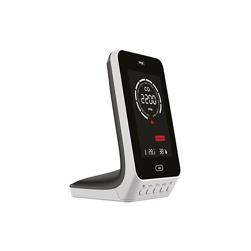 TFA Dostmann AIRCO2NTROL UP CO2 Meter, 31.5010.02, Air Quality Monitor,