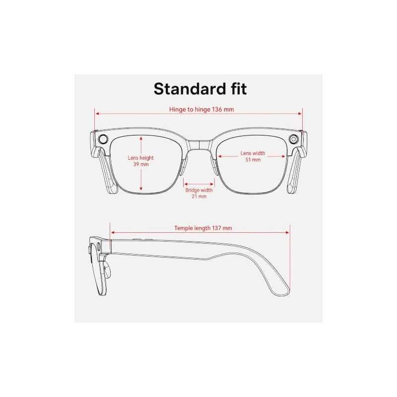 Gafas Inteligentes con IA con cámara de 8 MP, Video