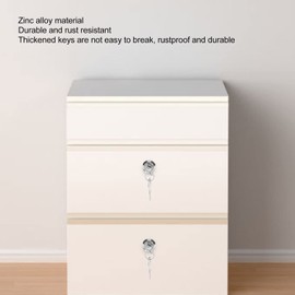 5 Pack Tubular Cam Lock, 5/8 Inch Cabinet Cam Lock Set, Zinc Alloy Lock for Vending Machine Truck Pickup Tool Box